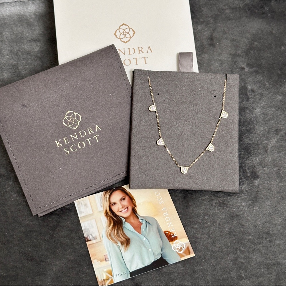 Kendra Scott 14k Yellow Gold Shannon Diamond Collar Necklace